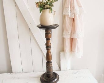 Blumensaule Holz Vintage