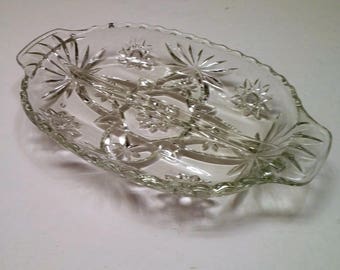 Anchor Hocking Prescut aka Star of David 2 Part Relish Dish