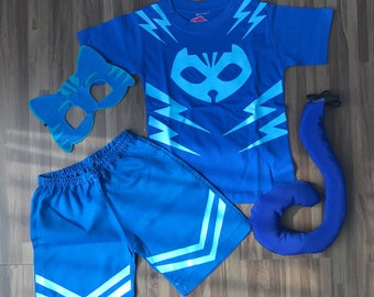 PJ Masks Catboy Inspired Costume, Catboy costume, Catboy mask and tail