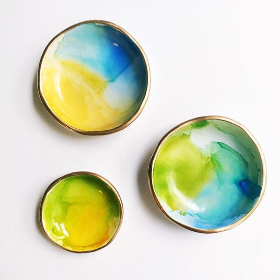 WATERCOLOR // Polymer Clay Ring Dish Jewelry Dish Trinket