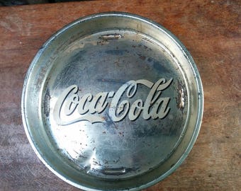 Round Metal Coca Cola Tray