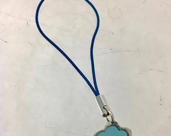 Cunill Small Blue Cloud Sterling Purse Zipper Toggle