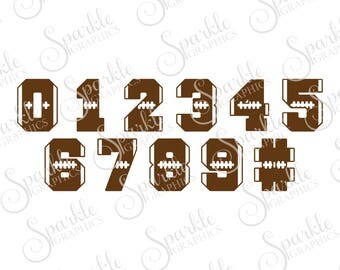 Football Numbers, Football, Football SVG, Football Mom, Football Jersey, Clipart Svg Dxf Eps Png Silhouette Cricut Cut File Commercial Use