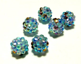 Primer 10 beads blue irise12 shambala * 10mm M0196