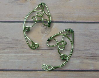 Fantasy Elf Ear Cuffs, Elf Ears, Cosplay Elf Ears, Wire Elf Ears, Simple Elf Ear Cuff, Forest Elf
