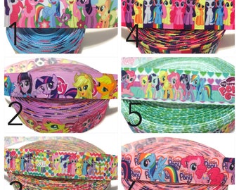 My Little Pony Ribbon 1 inch, Grosgrain Printed Ribbon, Craft Supply