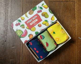 Fruit Socks | Socks gift box | Fathers day gift | men's socks | Gift for him | gift for men | boyfriend gift | colourful socks