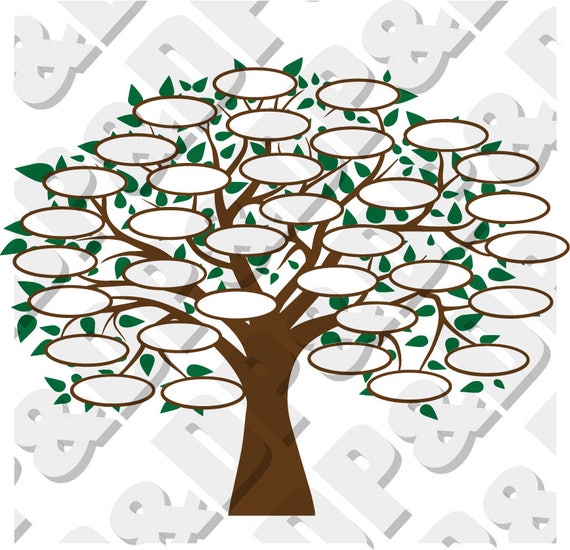Download Family Tree 34 SVG, DXF Digital cut file for cricut or Silhouette svg, dxf - 34 Circles for ...