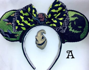 Oogie Boogie Ears, The Nightmare Before Christmas Ears, Jack Skellington Ears, Mickey Ears