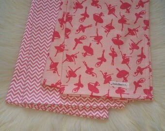 Receiving blanket, Baby blanket, Toddler blanket, Organic baby blanket, Ballerina dancer baby blanket