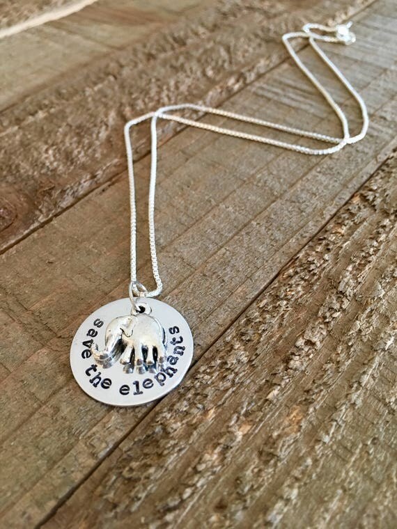 Save the elephants necklacejewelrygift