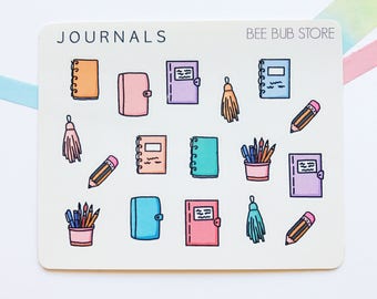 journal stickers etsy uk