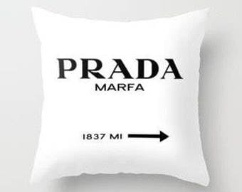 PRADA MARFA Inspired Pillow Cover | Throw Pillow | Designer Pillow | Couch Pillow | Bedroom Pillow | Housewarming Gift | Gifts for Her