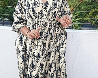 Plus size clothing, plus caftan, plus cotton kaftan,plus bohemian maternity robe, maxi dress boho plus dress tunic robe plus size clothing