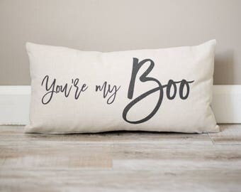 You're My Boo Pillow | Fall Decor Pillow | Rustic Home Decor | Halloween Pillow | Farmhouse Decor | Halloween Decor | Fall Decor | Boo