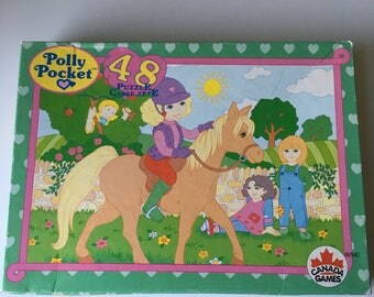 1992 Polly Pocket jigsaw puzzle Bluebird toys Canada Games 48 pieces horse equestrian