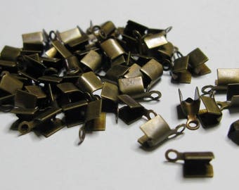 50 end caps 10 x 5 mm bronze.