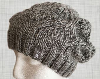 Grey Slouchy Beanie / Knit Accessories / Winter Hat Women / Slouchy Knit Beanie / Womens Accessories / Fall Knits / Womens Slouchy Knit Hat