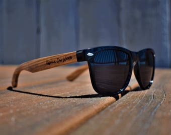 Classic Wood V2 - Polarized Bamboo Wayfarer Sunglasses for Men and Women