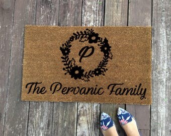 Custom Doormat Personalized Welcome Mat Wedding Gift Housewarming Closing Gift Wedding Shower