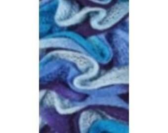 1 ball of yarn to scarf CAN CAN LAMMY Blue Ribbon