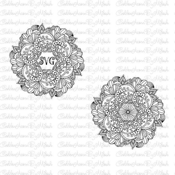 Download Floral Mandala SVG Dxf Png Eps Files Vector flower svg