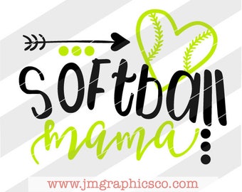 Softball mama svg, eps, dxf, png, cricut, cameo, scan N cut, cut file, softball svg, softball mom svg, softball mama cut file, softball mom