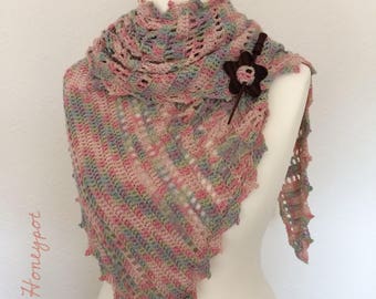 Hand made crochet shawl wrap