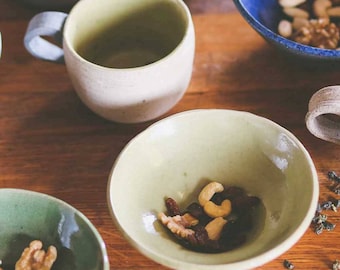 Tea Cup, Handmade Mug, Stoneware Mug, Handcrafted Mug, Hand Thrown Mug, Unique Gift, Yellow Mug, Lime Green Mug, Handmade Green Mug,