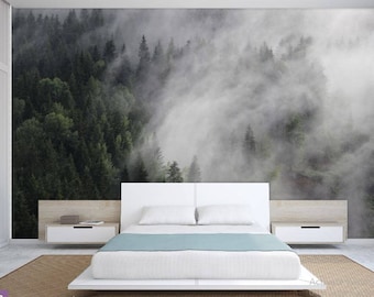 Mountain Wall Mural misty mountain wallpaper foggy mountain silhouette wall mural Mountain Wall Mural misty mountain wallpaper foggy mountain silhouette wall mural