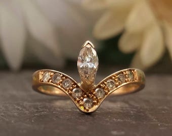 Vintage Marquise Diamond Ring