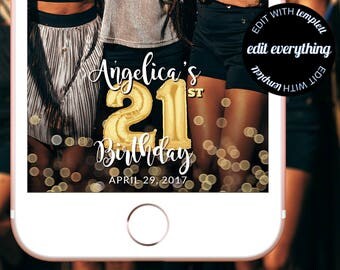 21st Birthday Snapchat Geofilter - Custom Geofilter - Snapchat Geofilter - Custom Snapchat Geofilter - 21st Birthday Filter - 21st Birthday