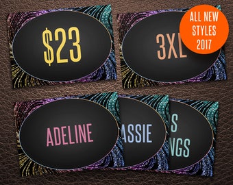 Price cards, Name cards, Size Cards, New Style 2017 + Dsny Collection, 110 cards, Price Name Size Sign, for lularoe retailers, LLR Cards 2