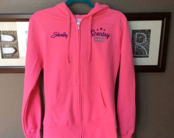 Authorized Scentsy Vendor Scentsy Embroidered Hoodie Hooded Sweatshirt Jacket Consultant Gear Promotional Jacket - 5 Colors to Chose from