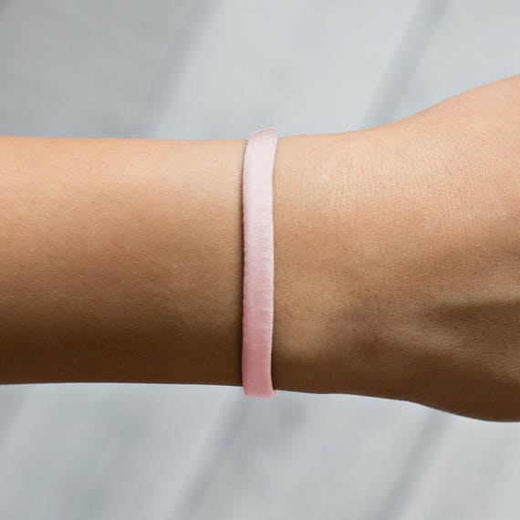Pink Stretchy Bracelet Pink Fabric Bracelet Pink Stacking