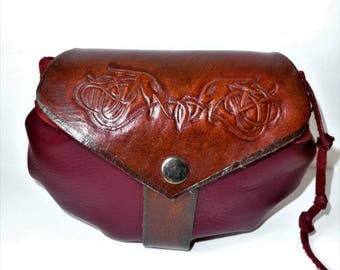 Bag belt /Escarcelle medieval / Celtic leather