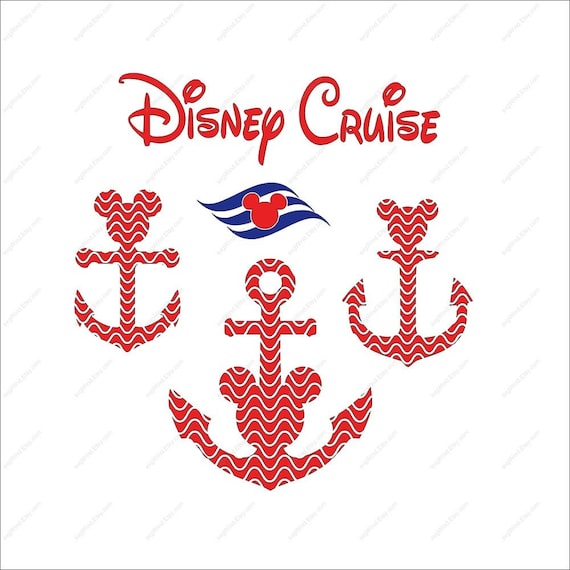 Disney Cruise SVG Mickey Anchor SVG Dxf Eps Png Ai for Cricut
