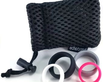 His & Hers Silicone Ring- Black White Gray Pink- Free Shipping- Lifetime Guarantee-FDA Medical Grade Silicone- Gift- Wedding- Active Wear