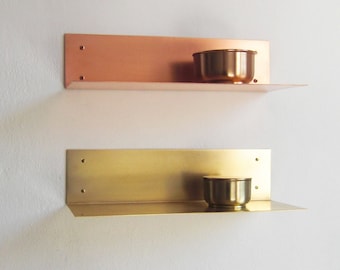 Copper shelf copper wall shelf