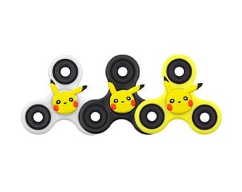 Pokemon Pikachu Fidget Spinner - Pikachu Spinner, Pokemon Fidget Spinner WHITE BLACK YELLOW