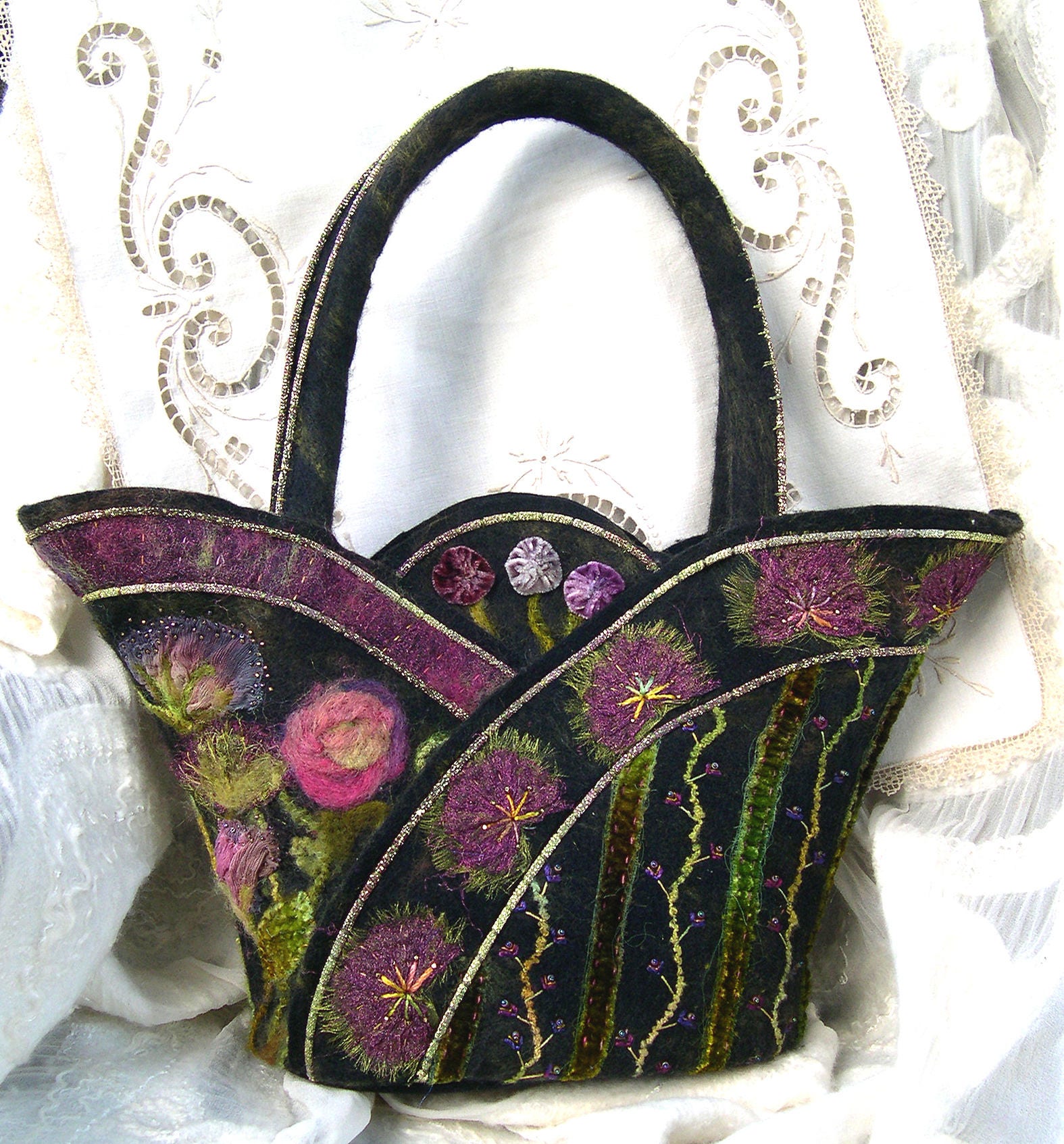 DOWNLOAD PATTERN Printemps Needle Felted Bag Collection