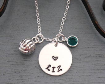 Volleyball Necklace, Volleyball Name Necklace, Personalized Volleyball Necklace, Name Necklace, Volleyball Jewelry, Volleyball Gifts, Custom