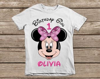 Disney Birthday Girl Shirt, Minnie Mouse Printable Birthday Shirt, Minnie Mouse Iron On, Minnie Shirt, Minnie Mouse Sticker, Pool Party