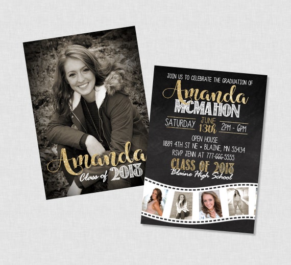 Two Sided Graduation Party Invitations 10