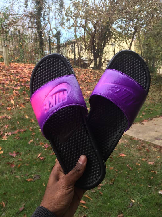 nike slides neon