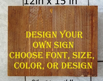 Custom Wood Sign, Wooden Sign, Custom Sign Wood, Rustic Decor, Housewarming Gift, Personalized, Stained Wood