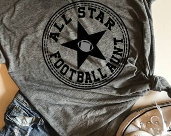All star football aunt SVG, PDF, PNG, Dxf Designn