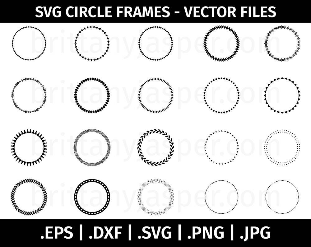 Download Circle Frames / Borders SVG Vector Clip Art - Cutting ...