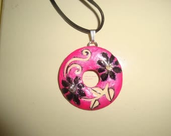 neon pink donus pendant