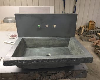 concrete laundry sink